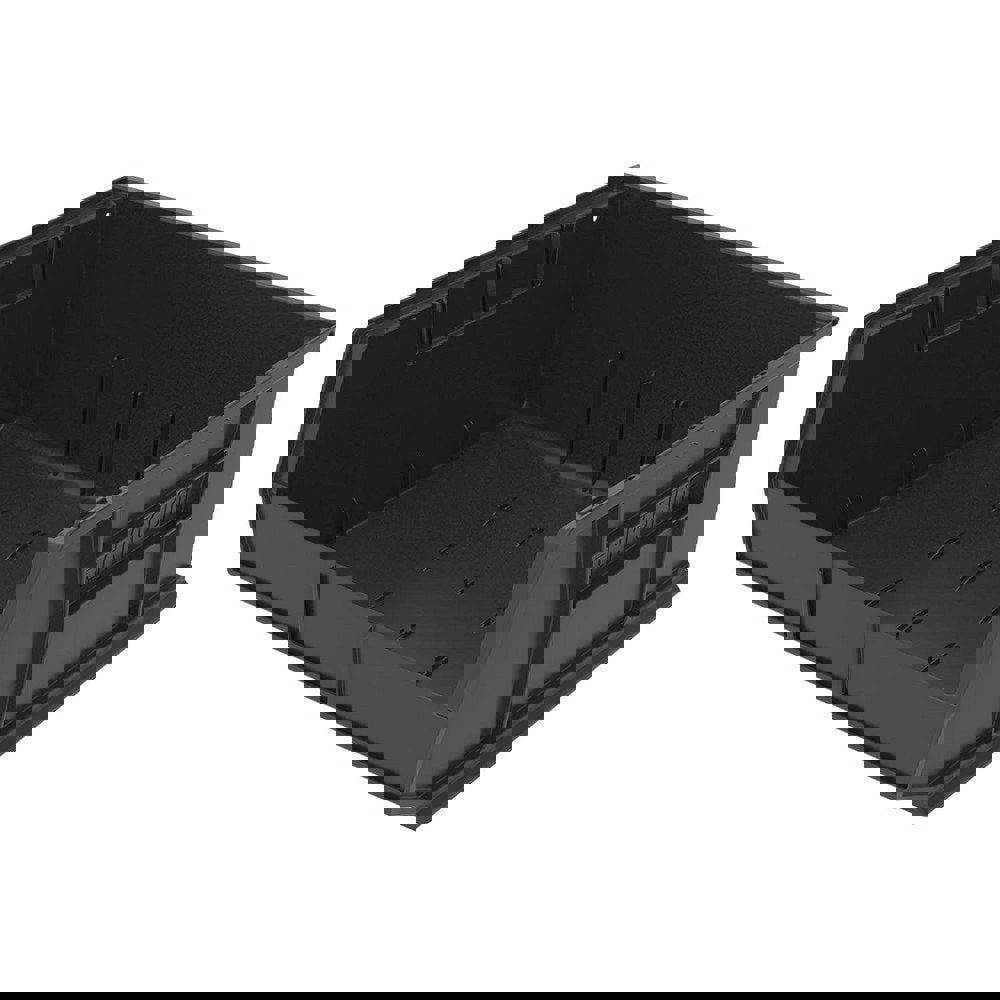 Plastic Hopper Stacking Bin: Black